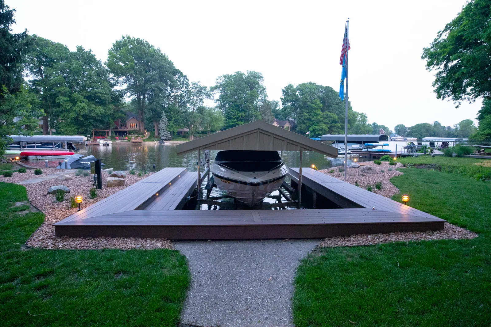 Advanced PVC dock geist in Fishers.